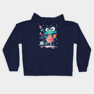 FALL FUNNY TURTLE Kids Hoodie